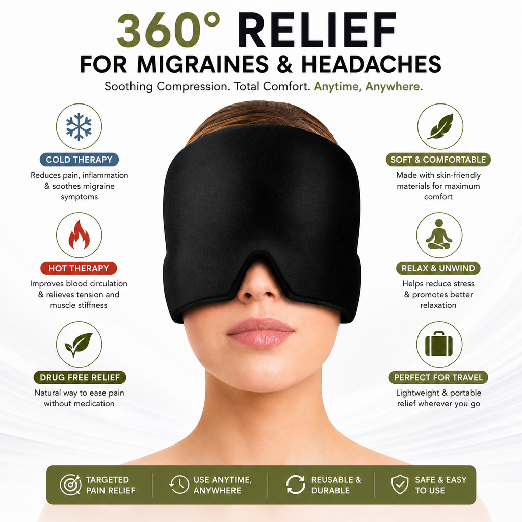 Migraine Relief Cap – Hot & Cold Compression Therapy