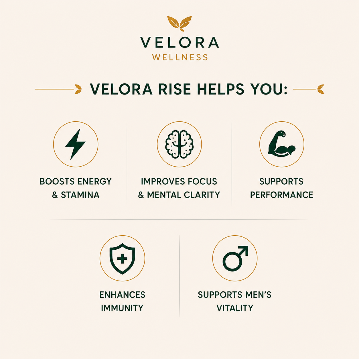 Velora Rise – Men’s Wellness Ayurvedic Formula