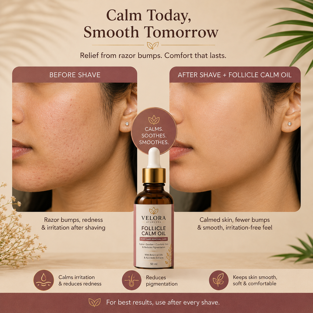 Velora Ayurveda Follicle Calm Oil – Post Hair Removal Care (BUY 1 GET 1 FREE)