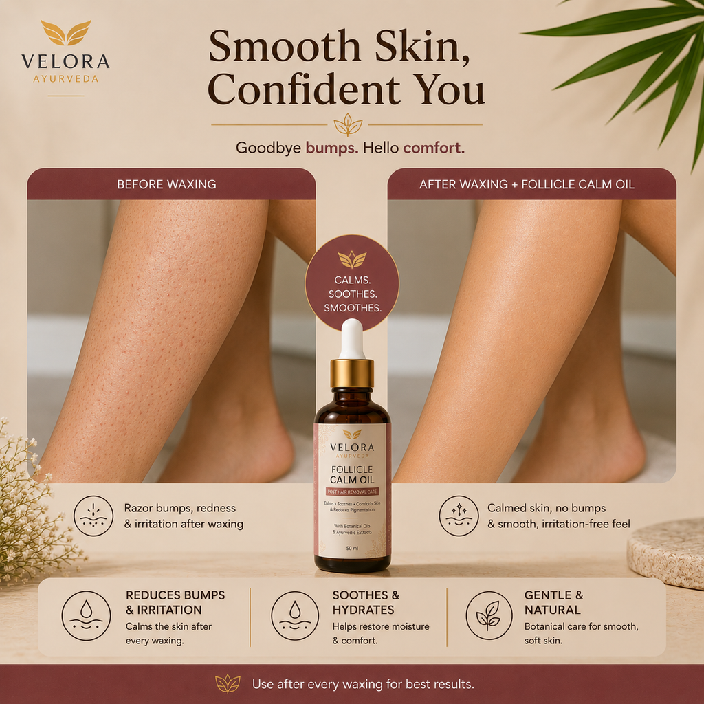 Velora Ayurveda Follicle Calm Oil – Post Hair Removal Care (BUY 1 GET 1 FREE)