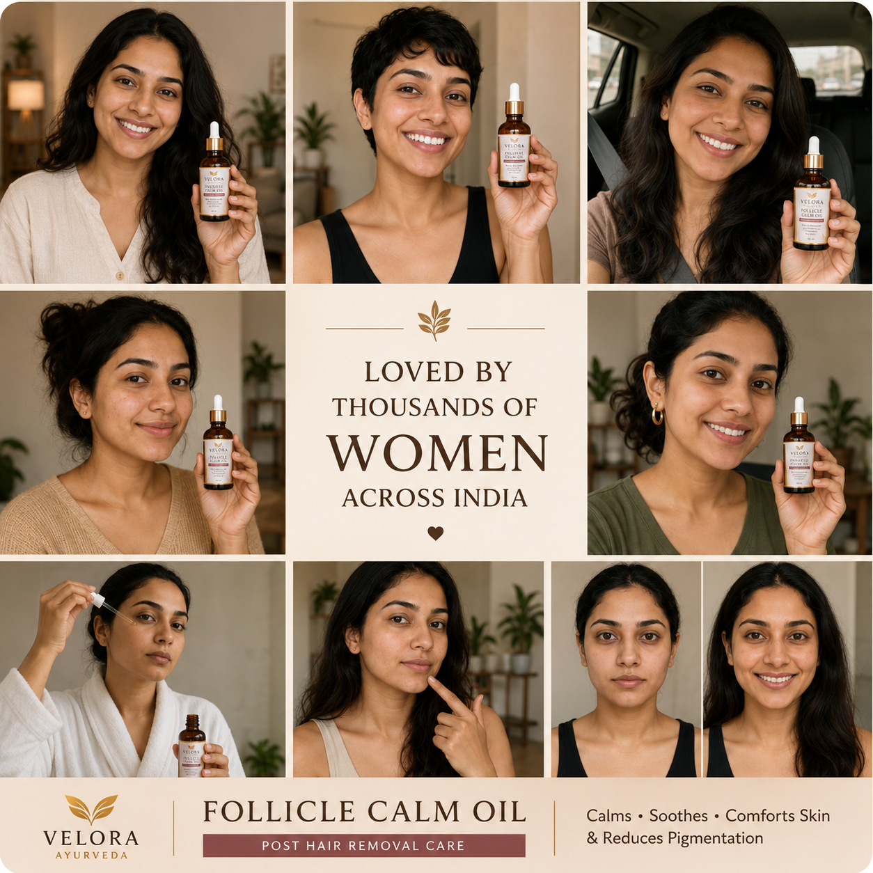 Velora Ayurveda Follicle Calm Oil – Post Hair Removal Care (BUY 1 GET 1 FREE)
